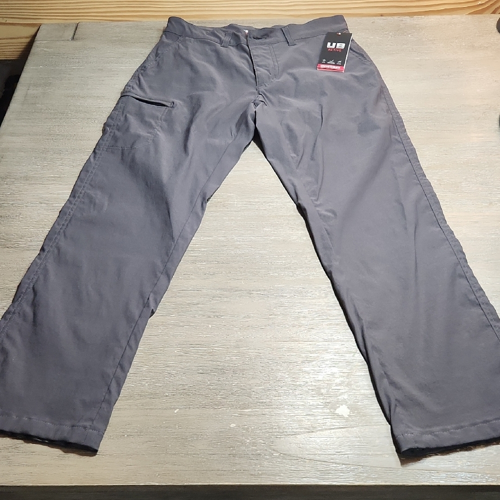 UNIONBAY Active UPF 50 Water Repellent Men's Charcoal Cargo Pants NWTs